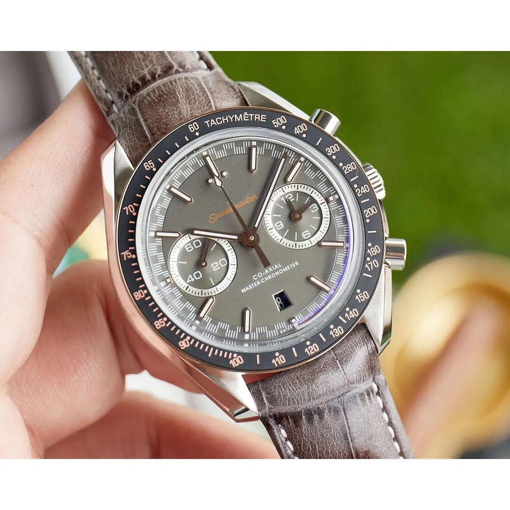 Luxury Speedmaster Sport transparent Watch men Designer Back watches Omeg moonswatch Womens high quality chronograph montre luxe with box V9NI