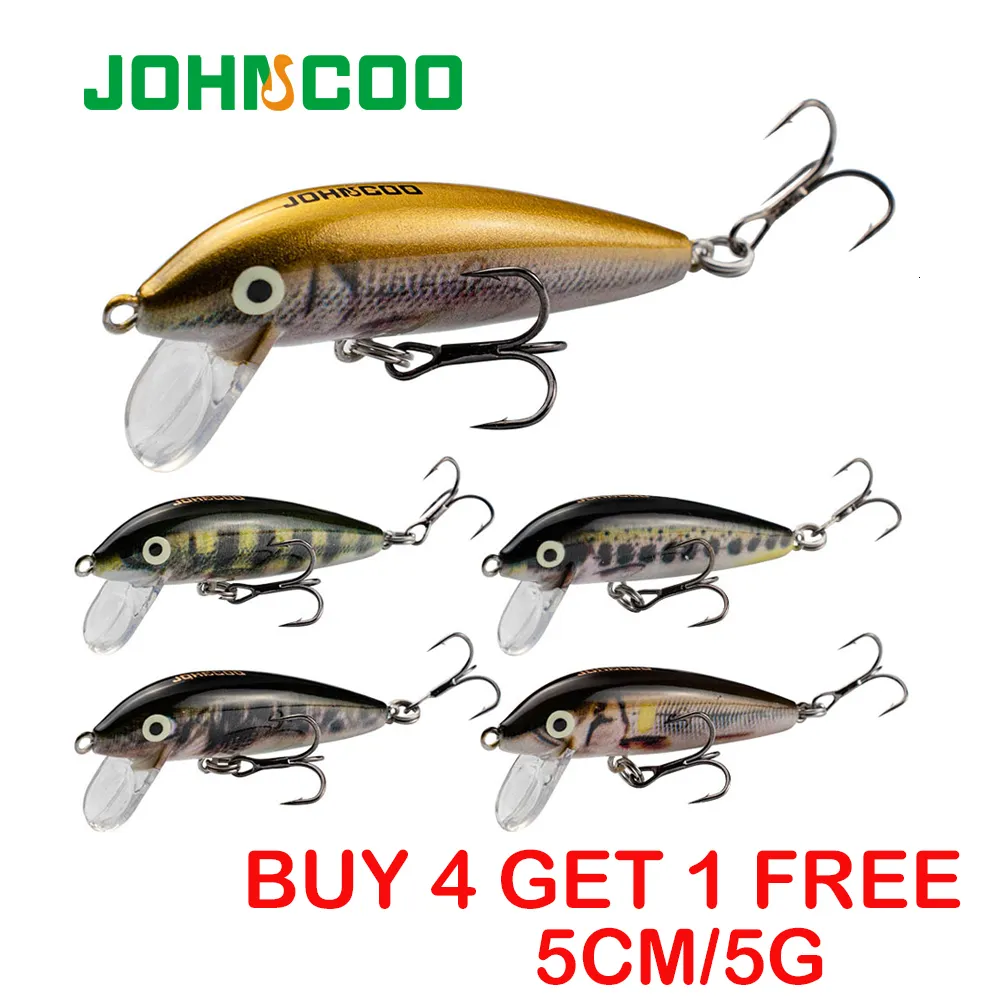JOHNCOO 5cm 5g Sinking Minnow Wobblers Black Minnow Lure And Hard Bait Set  For Perch Tackle Trout And Wobbler Fishing Jerkbait 230911 From Tie07,  $9.07