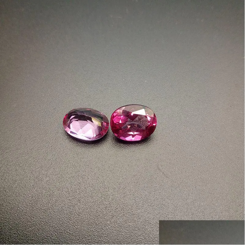 Lösa ädelstenar kryssbräda klippt av high-end 100% semi-ädelsten 9x7mm oval rosa topas ädelsten för smycken som gör 10 st/parti dhgarden dhdlv