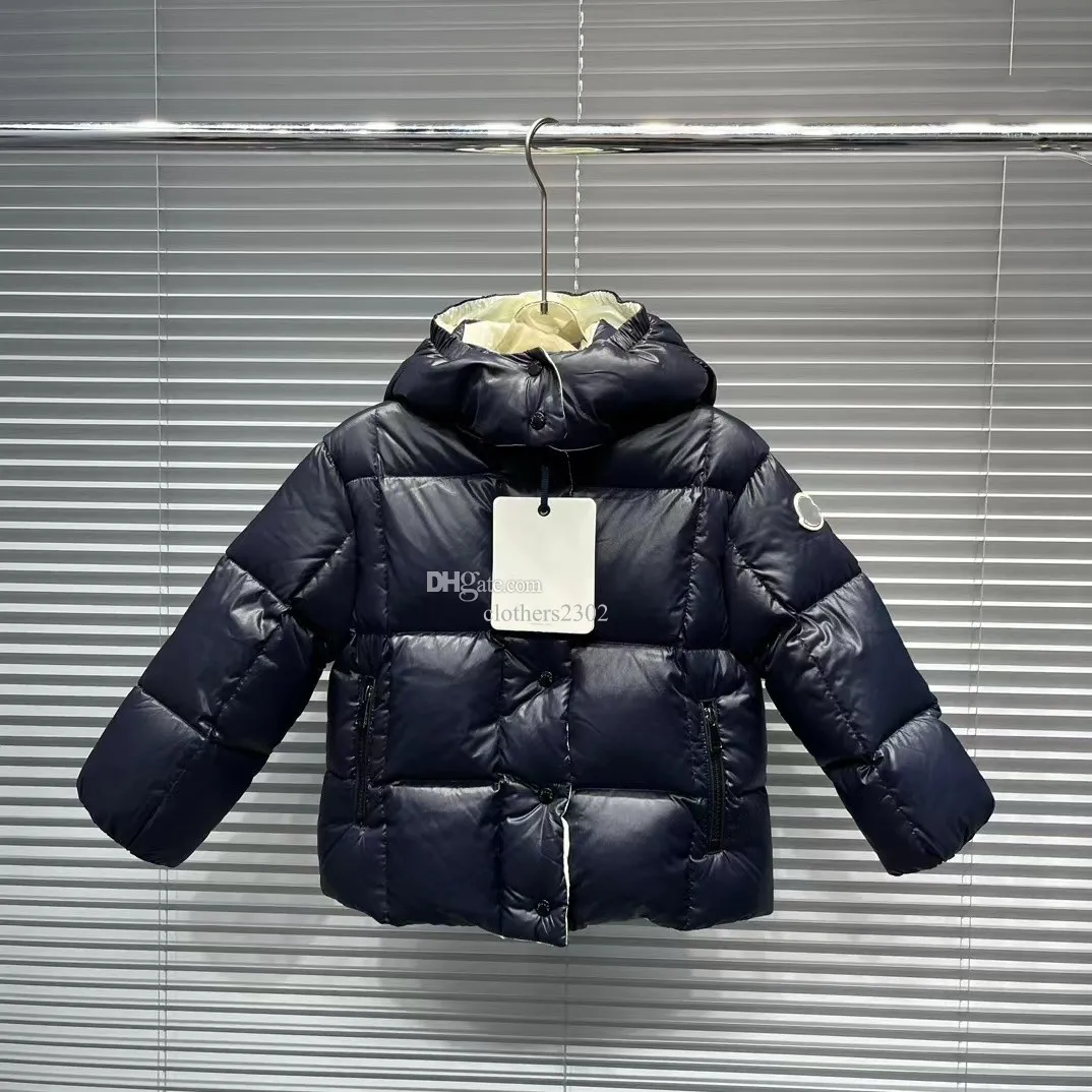 Manteau à capuche pour bébé, manteau en duvet d'oie pour fille et garçon, remplissage, marque de luxe, vêtements d'extérieur chauds d'hiver, 100%