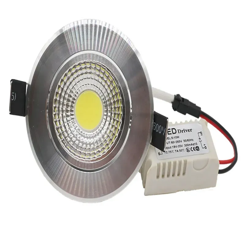 9W led down lights dimmable cob led recessed light downlight lamp warm nature cold white AC85265v drivers2445767