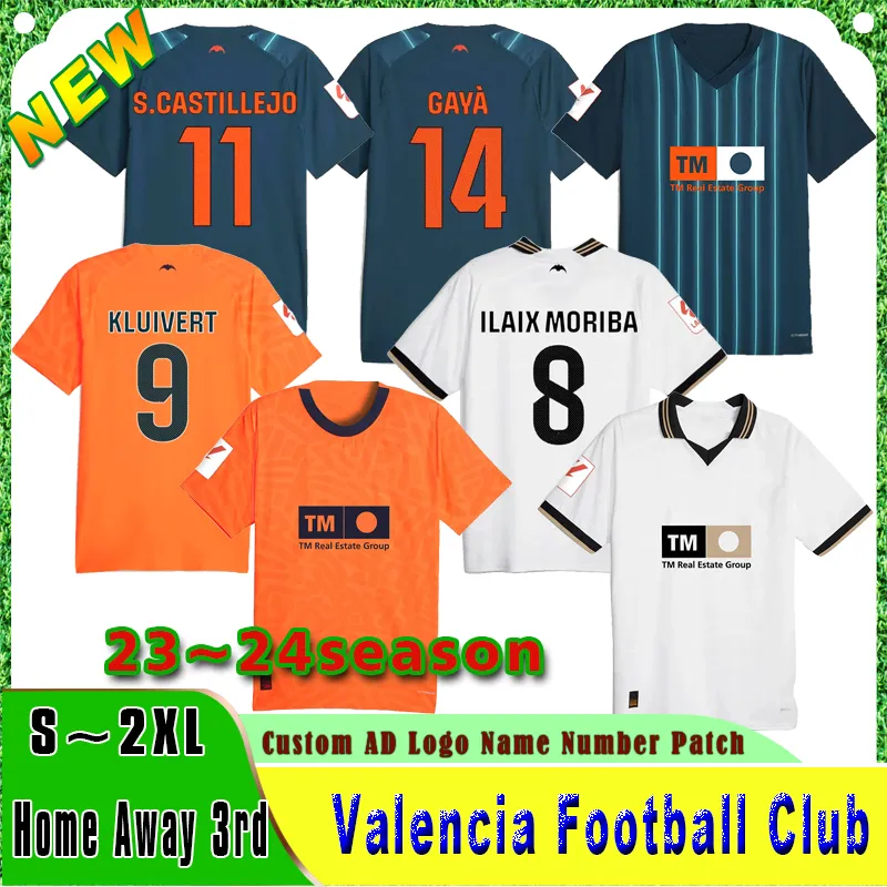 Valenc Soccer Jerseys 23 24 Home Away Away Cavani Guedes Gameiro Camisetas de Futbol Gaya Rivero C.Soler Cheryshev Men Kit Kit Football koszule