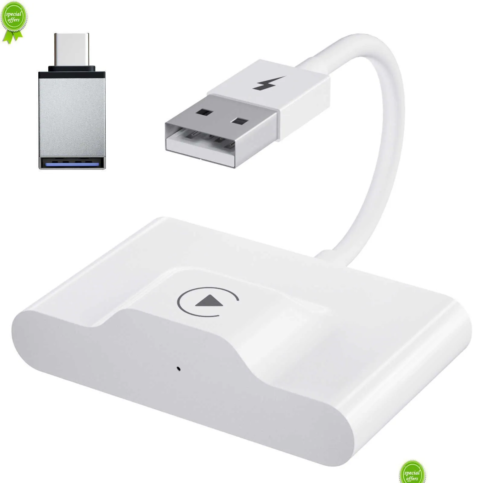 Trådlös CarPlay -adapter för telefon Android 5GHz WiFi Car Dongle Plug Spela Online Update Drop Delivery Dhnjr