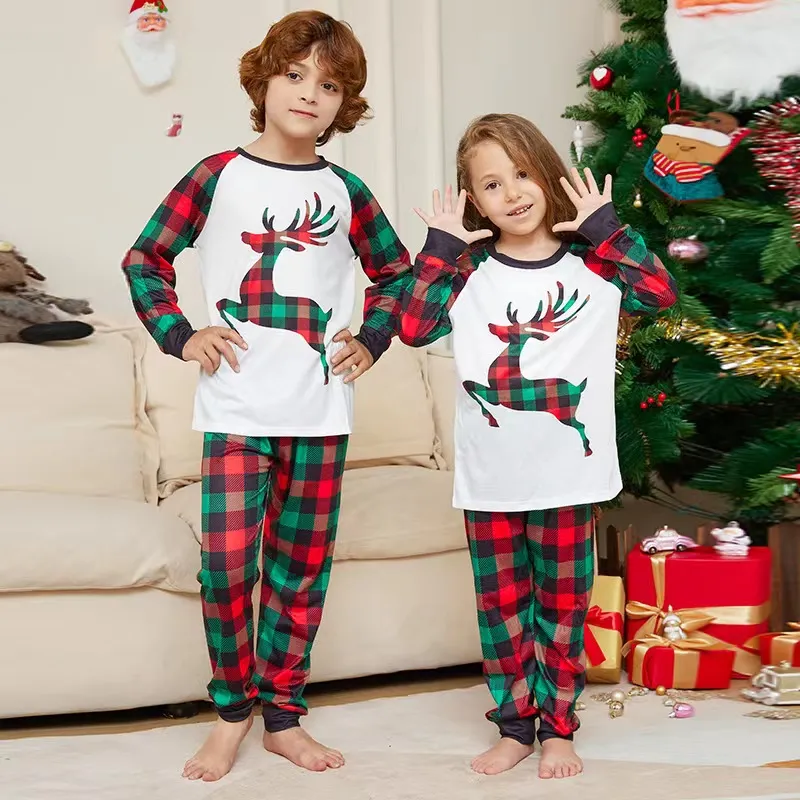 Xmas Deer Pajamas Christmas Matching Pajamas Set Home Clothing