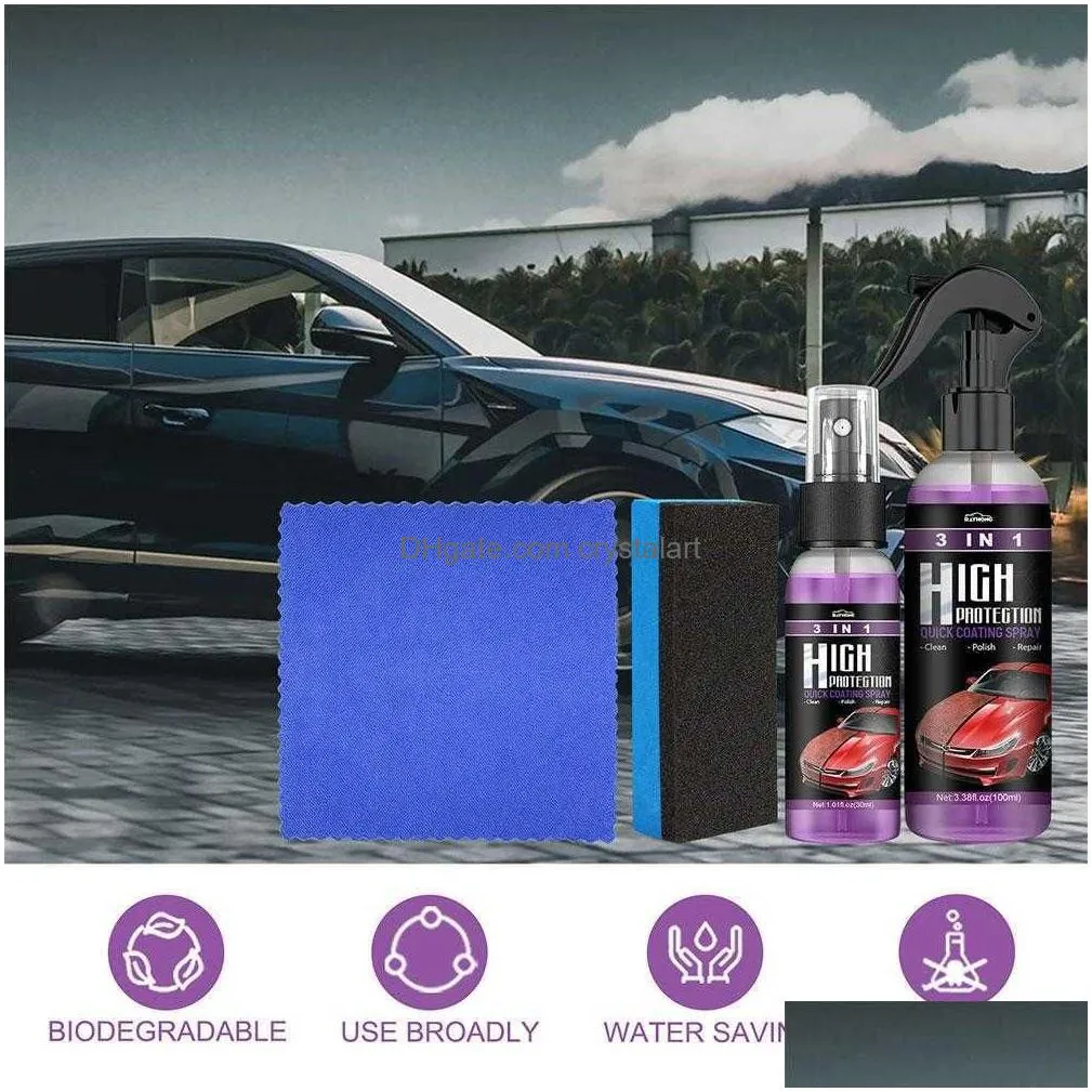 high protection ceramic car wash fortify 3 in 1 quick coat polish sealer spray car nano ceramic coating polishing spraying wax