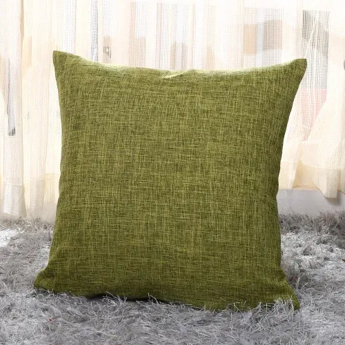 Housses d'oreiller en coton et lin, taie d'oreiller en toile de jute solide, housse de coussin carrée en lin classique, taies d'oreiller décoratives pour canapé, vente en gros