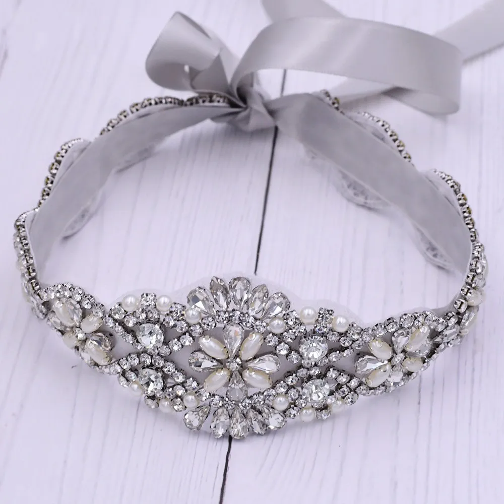 Sparkling Rhinestone Bridal Belt: Crystal Wedding Sash  display picture 1