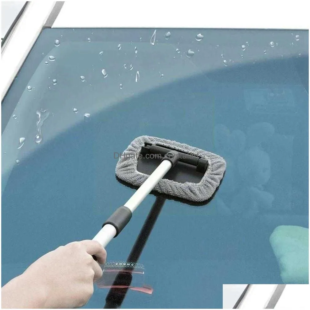 car mop cleaning windows windshield fog cleaning tool wipe brush duster auto glass rag washing clean office cloth home wind p0y5