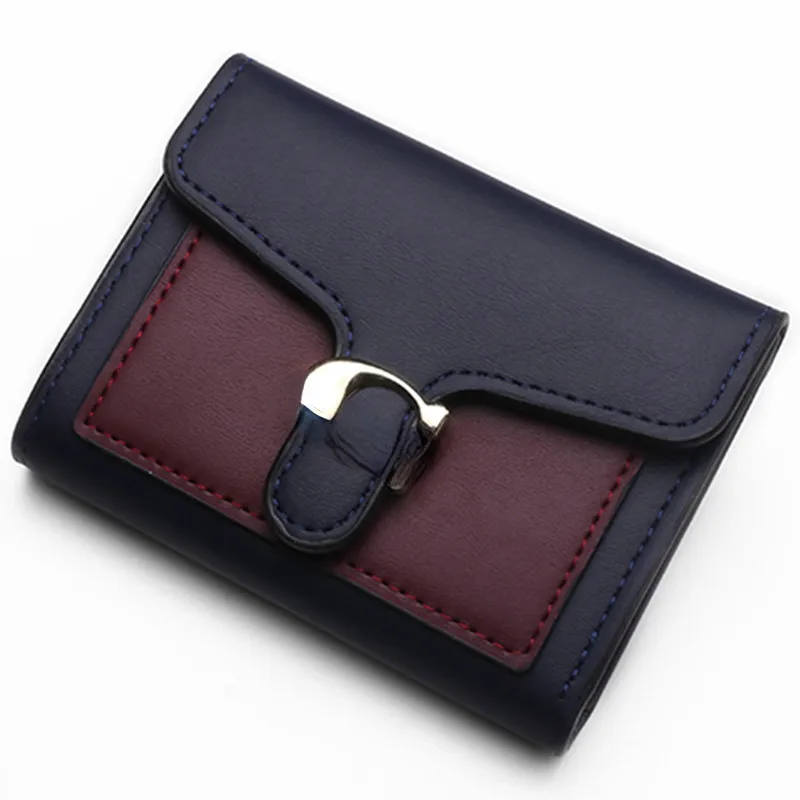 Cartera simple para mujer, monedero corto de estilo coreano para estudiantes, monedero bonito, tarjetero plegable multifuncional estilo Mini e Hipster