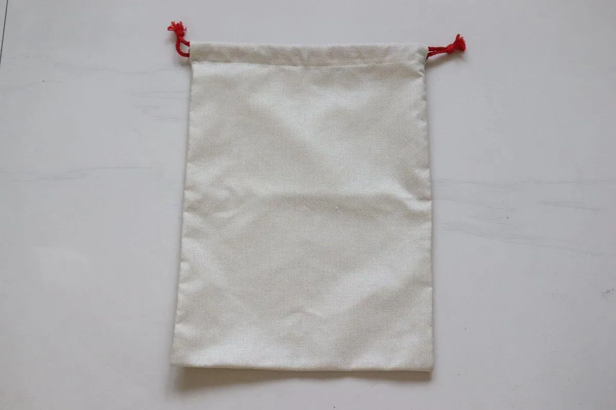 Sublimation Blank Santa Sacks DIY Personalized Drawstring Bag Christmas Gift Bags Pocket Heat Transfer ZZ