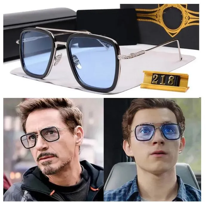 2023 QC DITA FLIGHT 006 Tony Stark Iron Style Classic Occhiali da sole unisex Uomo Square Luxury Design Retro Uomo Donna Occhiali in metallo Occhiali da vista D2