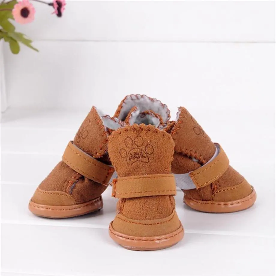 Köpek giyim ayakkabıları küçük kedi evcil hayvan chihuahua köpek yavrusu kış sıcak botlar sxxl1150858240q