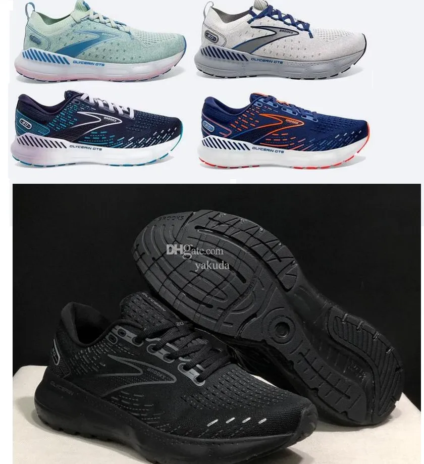 Brooks Glycerin GTS 20 Buty do biegania drogowego Kobiety i mężczyźni Trenamki Yakuda Trenings Dropshipping Zaakceptowane sportowe buty sportowe odzież sportowa męska