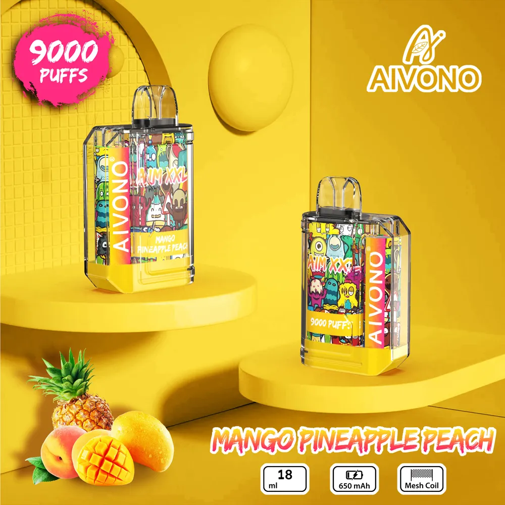 오리지널 vape deive aivono aim aivono aim xxl 9000 퍼프 엘프 워드 vape e eletronic with 19ml 650mah 충전식 배터리 크리스탈 바 vs 오리온 바 bou tyson