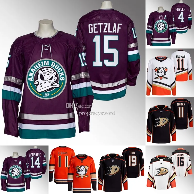 Anaheim 15 Ryan Getzlaf Jersey 11 Trevor Zegras Ryan Strome Troy Terry Frank Vatrano Jakob Silfverberg John Gibson Adam Henrique Leo Carlsson Cam Fowler Duck Jerseys