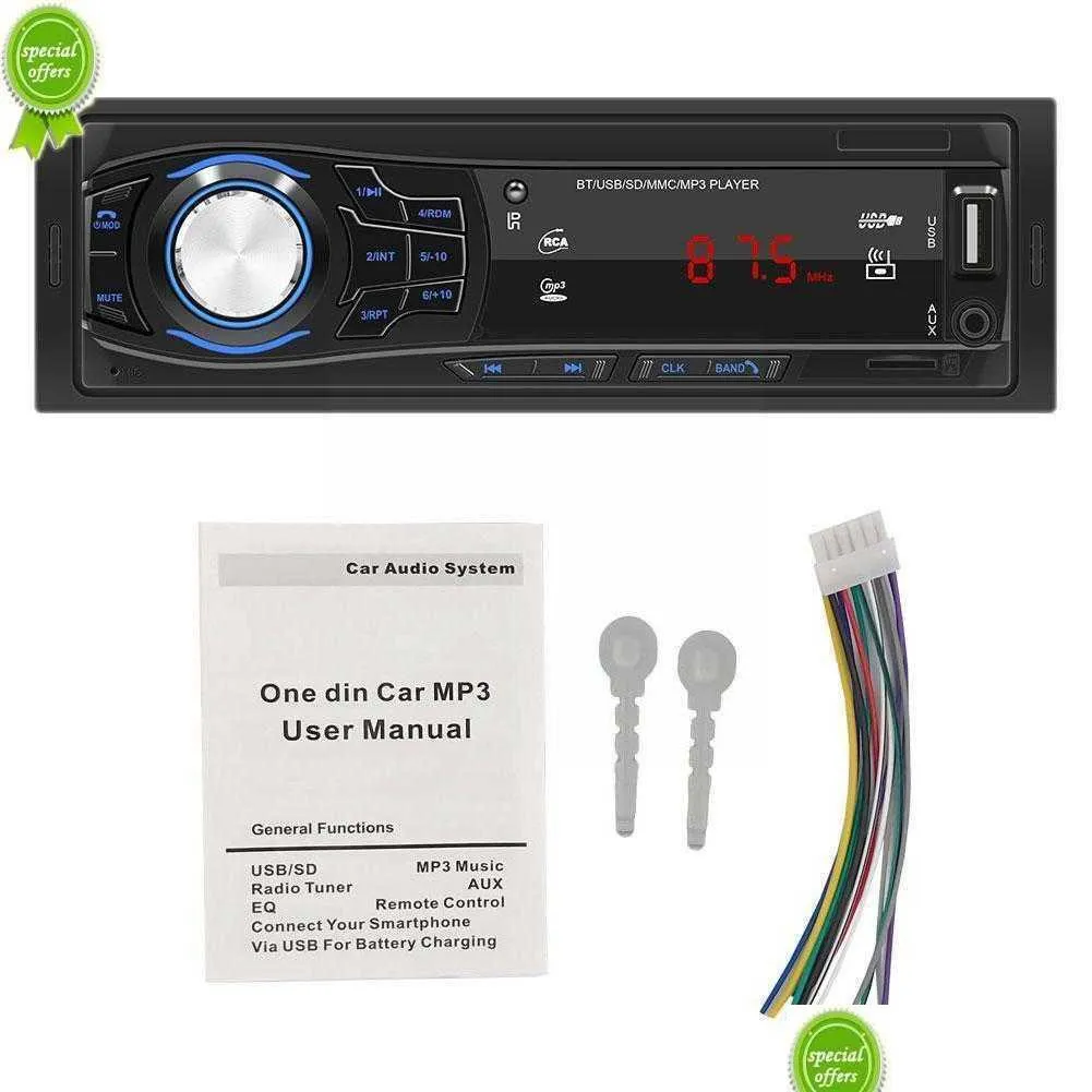 Autoradio Usb lecteur Mp3 stéréo numérique 12V In O Usb/Sd Bluetooth Mtimedia Fm Dash avec Aux M N6F5 livraison directe Dhtzu