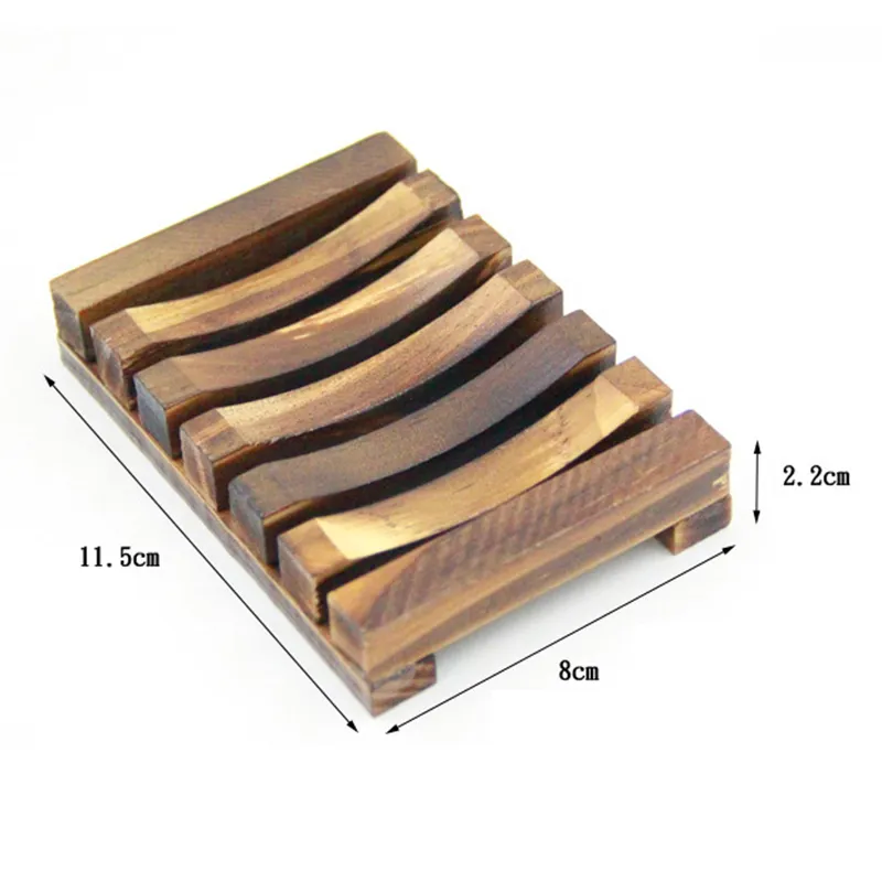 Soap Dishes Natural Wooden Soaps Holder Plate Box Case Shower Hand Washing Soaps Tray