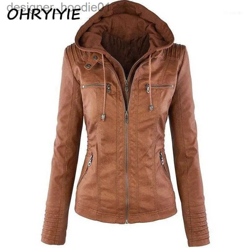 Men's Fur Faux Fur Women's Jackets Plue Size Leather Jacket Women 2021 Autumn Winter Outerwear Coat Lady PU Clothing Female Motorcycle Jackets1 L230913