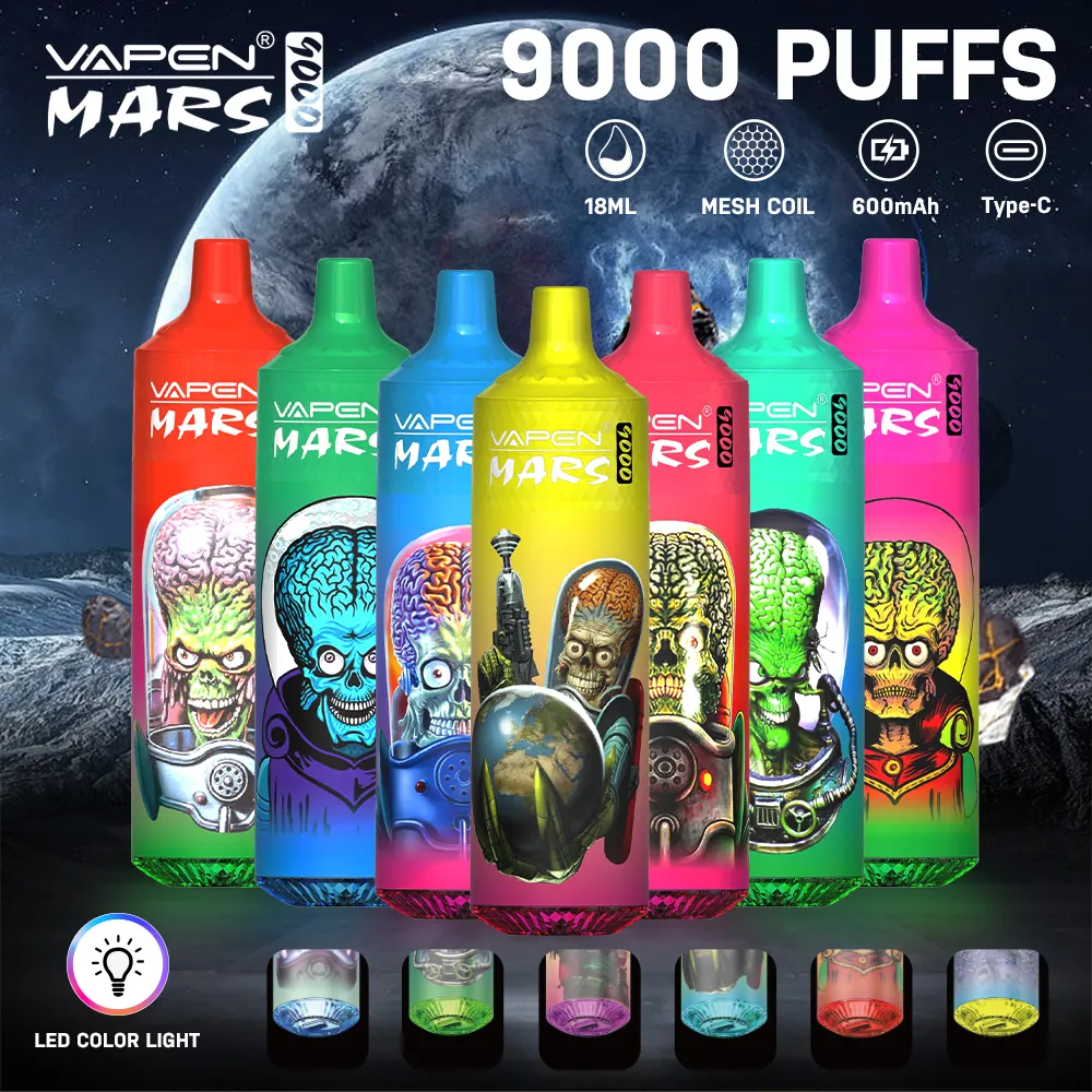 Original Puff 9K VAPEN MARS 9000 Tornado Puff 90000 Disposable Vape Pen Pod Device 18ml
