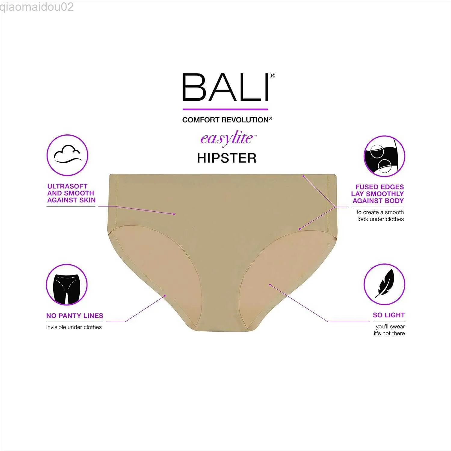 Womens Panties Bali Womens Comfort Revolution EasyLite Hipster