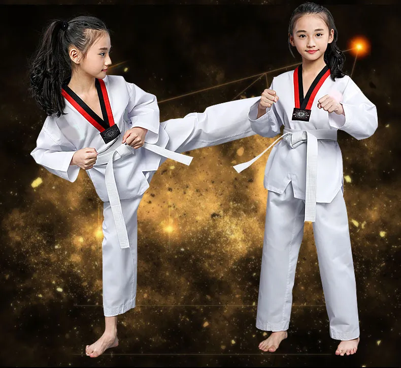 Outros artigos esportivos Taekwondo Roupas Crianças Adulto Manga Comprida Manga Curta Algodão Homens Mulheres Primavera Verão Karate Roupas Terno de Treinamento 230912