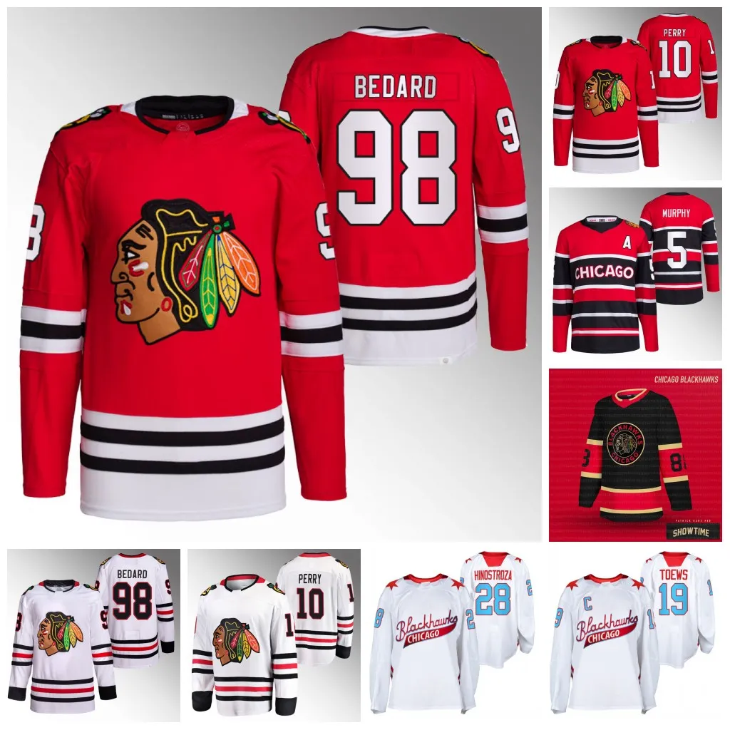 2024 Connor Bedard Blackhawks Jersey Taylor Hall Toews Athanasiou Jones Foligno Raddysh Johnson Dickinson