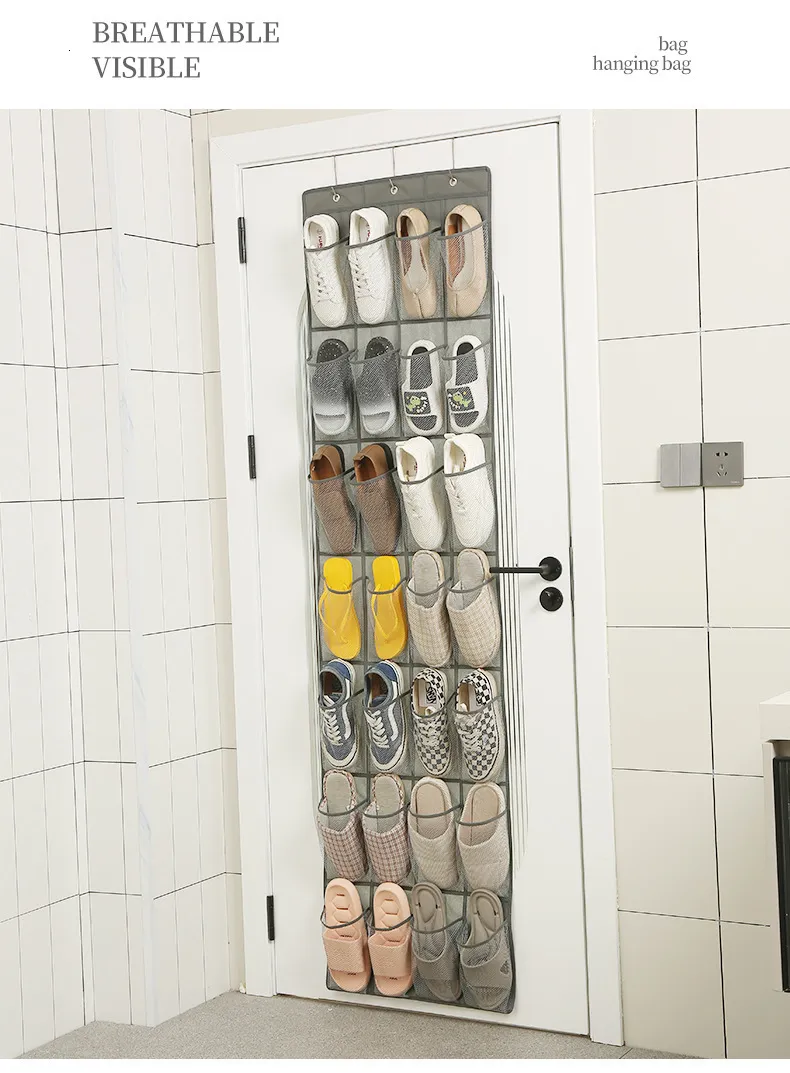 Large Mesh Pockets Over Door Wall Hanging Shoe Organizer Storage Bags For Closet Sundries From Hu10 7.57 DHgate.Com