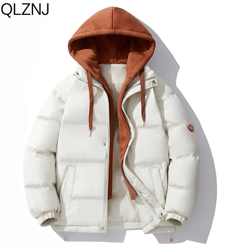 OBiQuzz Giacca trapuntata da uomo con cappuccio rimovibile, giacca