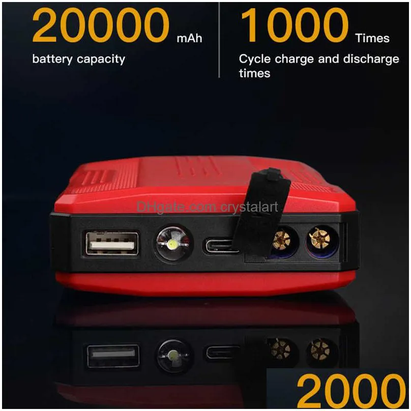 car jump starter power bank 20000mah car booster emergency battery 12v starting device 400a/600a car starter battery