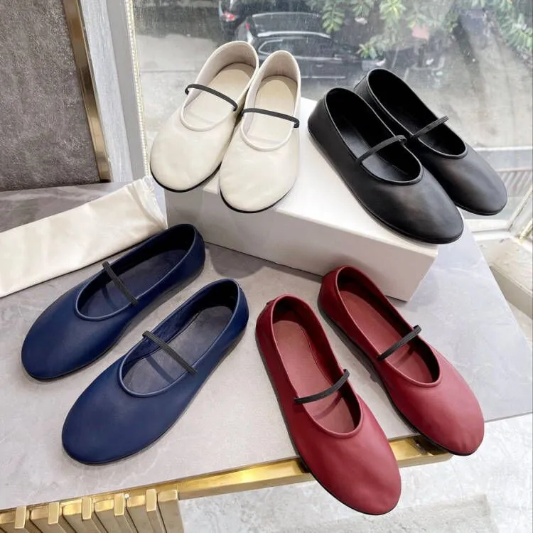 The Row Shoes Designer Ballet Flat Shoes Women's Round Toe Formal Casual Bekväm modebåtskor Loafers för kvinnor