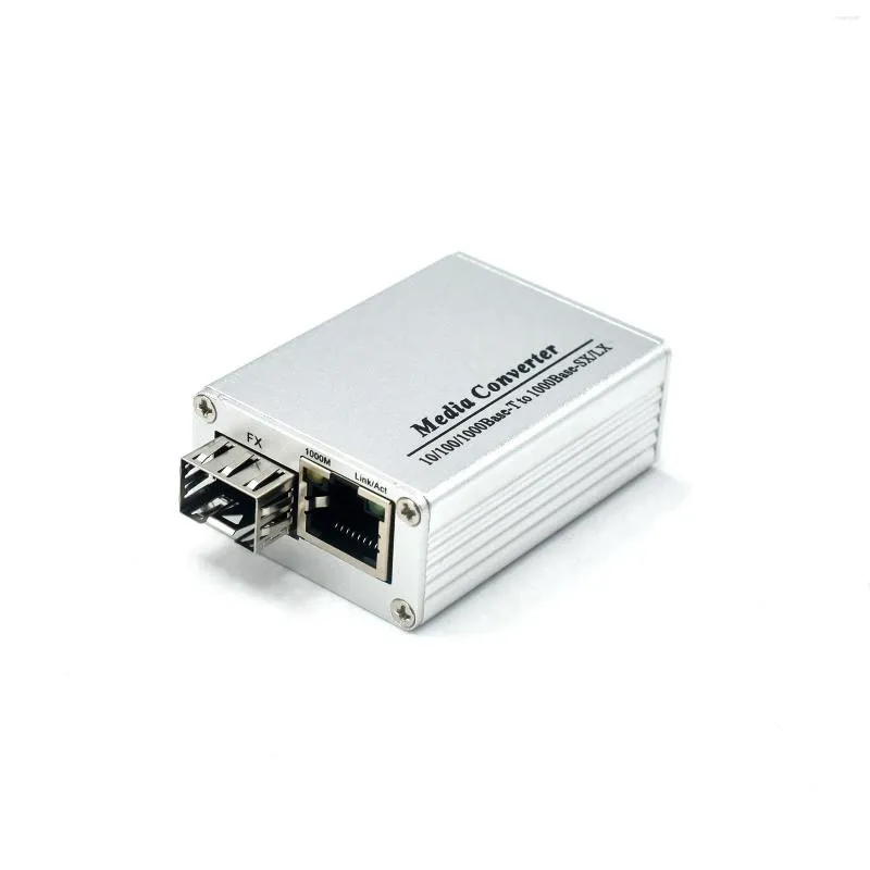 Fiber Optik Ekipman 10/100/1000Mbps 1.25G Mini SFP Medya Dönüştürücü 1SC 1RJ45 Port 20km