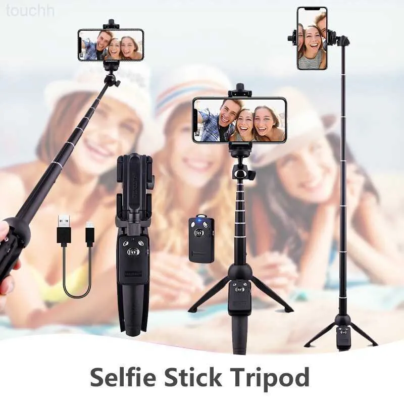 Selfie-Einbeinstative Yunteng Kabelloses Selfie-Stick-Stativ Einbeinstativ mit Bluetooth-Fernauslöser Universal für iPhone Samsung Huawei Smartphones L230913