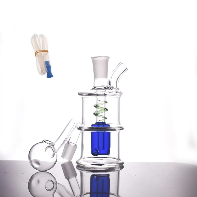 Toptan Renkli Cam Yağ Brülör Harma Bong Su Boruları Sline Matrix Perc 10mm Eklem Recycler Dab Teçhizat Petek Kül Catcher