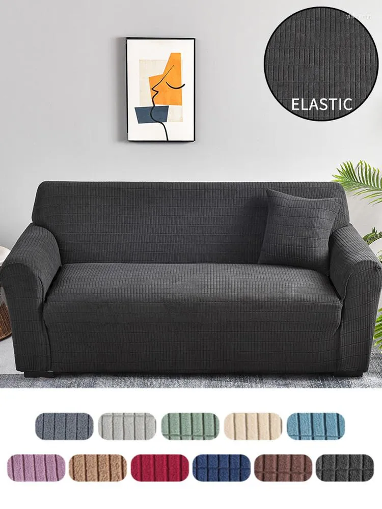 Stol täcker förtjockad tre person soffa täcker elastiska hela säsongen universell tyg anti slip kudde slipcovers för levande