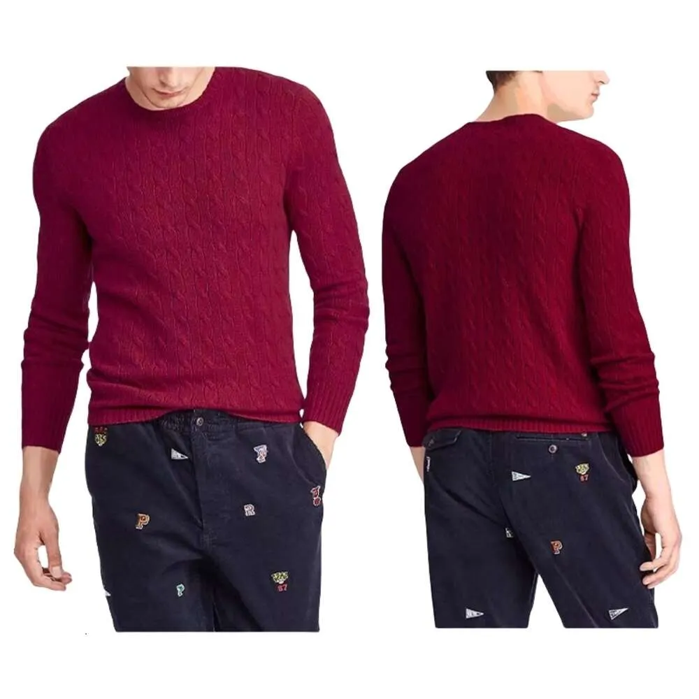 Ralphs Designer Outono Laurens Sweater Qualidade Original Inverno Nova Lã Suéter Mens Bordado Roupa Interior Jaqueta Malhas Com Capuz Sólido Moda Pulôver