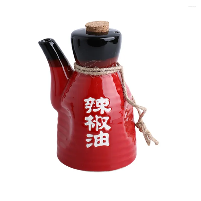 Set di stoviglie Bottiglia di salsa di soia in ceramica Mini padella Pentola per olio in stile giapponese Versatore Dispenser per condimenti Barattolo Condimento domestico Fornitura di liquidi per cucina
