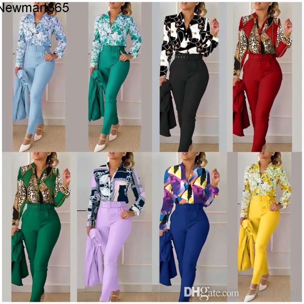 Marque Printemps Doux Style Frais Doux Femmes Survêtements Deux Pièces Ensemble Designer 2023 Polyester À Manches Longues Mode Casual Ensemble (Pas De Manteau) Nouveau