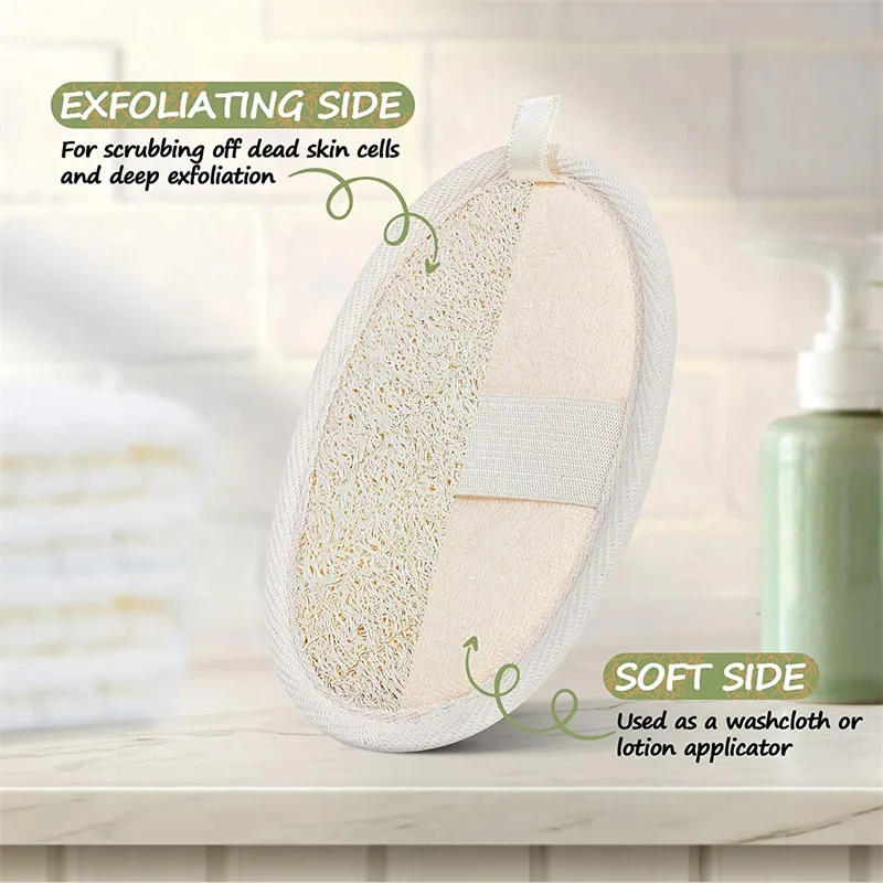 Exfoliating Sponge Pad Natural Towel Gourd Sponge Scrub Body Gloves For Men And Women Suitable For Bathing Spa