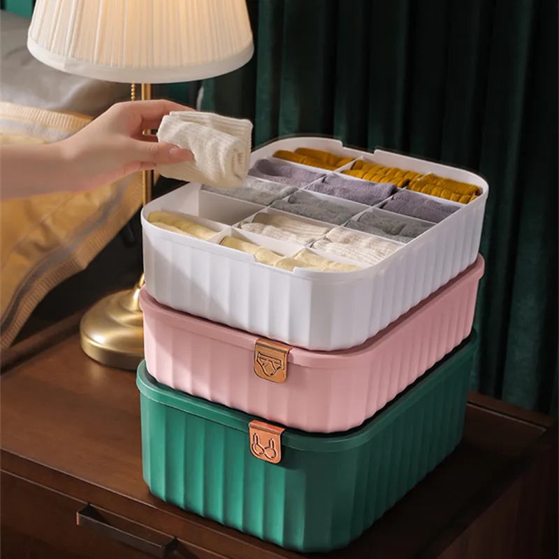 Luxury Drawer Type Plastic Storage Box For Underwear, Panties, Bra Stores,  Socks, And Tie Closet Organizer With Divider 230912 From Hu10, $9.15