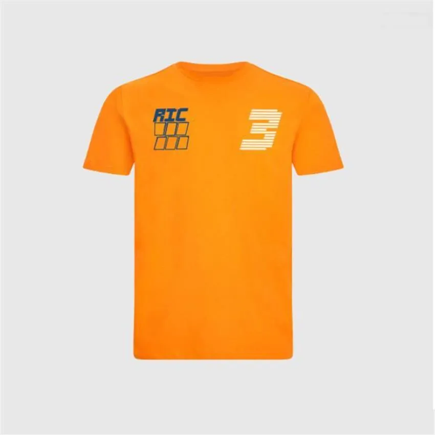 F1 Formuła 1 Racing Suit 2021 Fan Series Racing Suit T-shirt z krótkim rękawem kombinezon drużyny Drużyny niestandardowy okrągły szyję Szybki suszący T243W