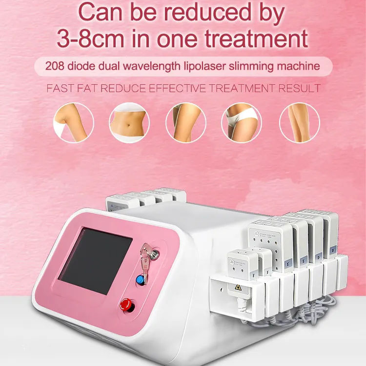 Élimination de la cellulite portable double longueur d'onde 660nm 980nm Diode laser Lipo 12 tampons Laser corporel amincissant la machine laser à diode de faible intensité