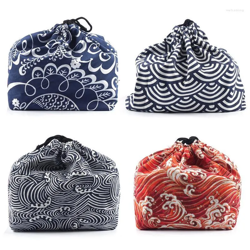 Boîte à déjeuner de Style japonais, conteneurs à emporter, sac fourre-tout à Bento, rangement Portable, service à thé de pique-nique de voyage étanche