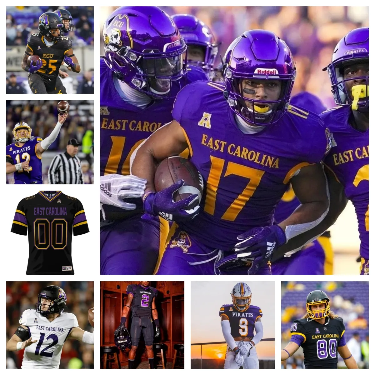 2023 East Carolina Football Jersey 33 Zakye Barker 39 Omar Rogers 64 Grant Copeland 56 D'anta Johnson 15 Alex Flinn 3 Chad