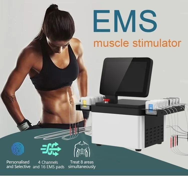 Estimulador muscular elétrico para perda de gordura, levantamento do bumbum, escultura corporal, máquina de gravação muscular, ems, construção muscular e máquina de queima de gordura