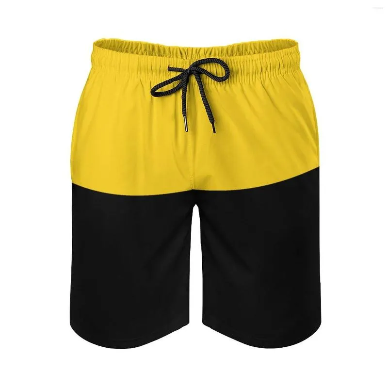 Men's Shorts Anime Beach Flag Of Saxony Anhalt Loose Elastic Causal Funny Graphic Hawaii Pants Adjustable Drawstring Breat
