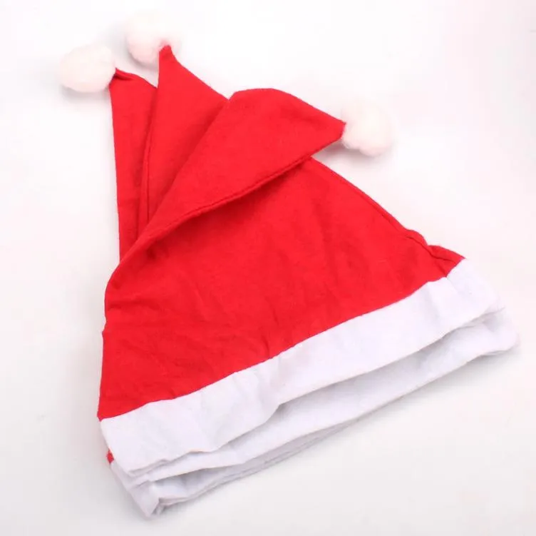 Santa Hat Ultra Soft Plush Cosplay Red Christmas Hats New Year Decoration Adults Kids Xmas Home Garden Party Hats SN4468