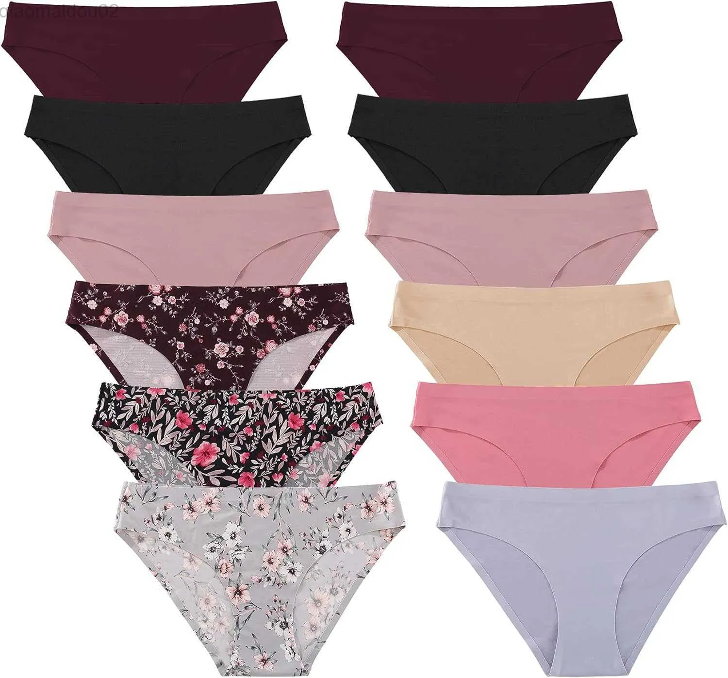 Womens Panties FINETOO 12 Pack Womens Seamless Hipster Underwear No Show  Panties Invisibles Briefs Soft Stretch Bikini Underwears XS XL L230913 From  34,78 €