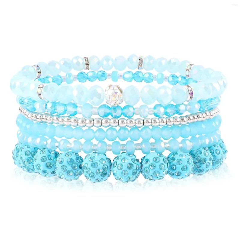 Strand Makersland 6 pièces/ensemble Bracelet de perles bleues Style bohème pour les femmes tempérament géométrique charmant cadeau en gros