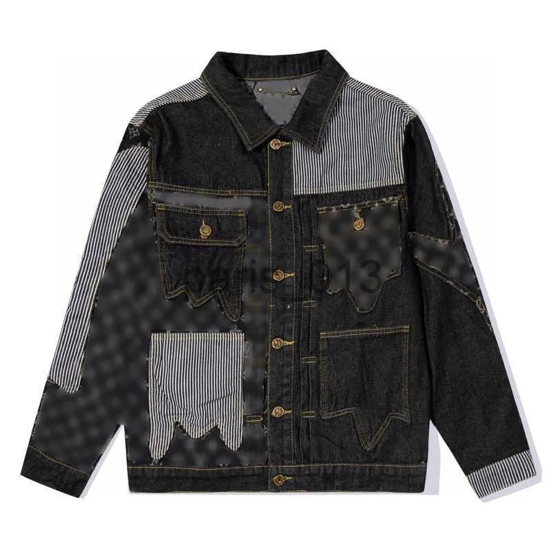 Men's Jackets 2022 Men designer Coats Jacket Denim Jacquard Color All letters embroidery joint paris long sleeve women black S-2XL x0913 x0913