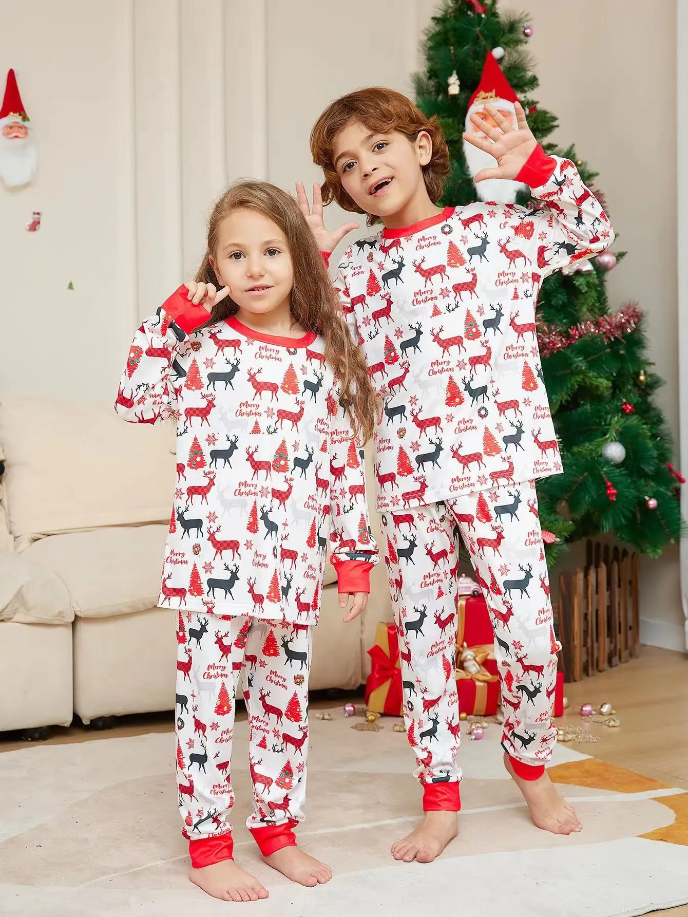 Nouveau pyjama de Noël Famille 2023 Noël Mode Famille Matching Tenues  Vacances Bébé Vêtements Maison Parent Enfant Set 2